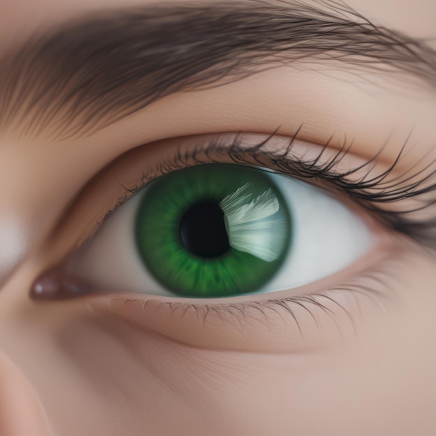 Nahaufnahme eines grünen menschlichen Auges
