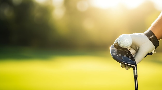 Foto nahaufnahme eines handschuh-golf-clubs