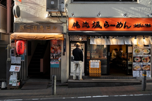 Nahaufnahme eines japanischen Streetfood-Shops