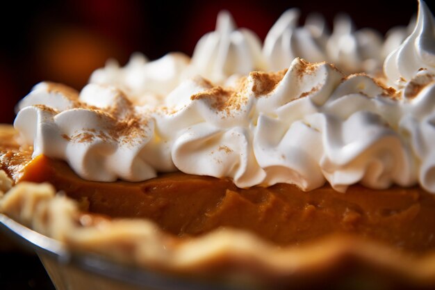 Nahaufnahme eines köstlichen Kürbiskuchenkuchen