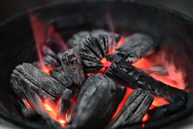 Foto nahaufnahme eines lagerfeuers