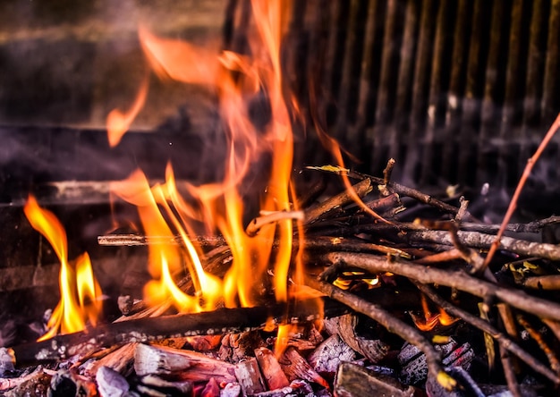 Nahaufnahme eines Lagerfeuers