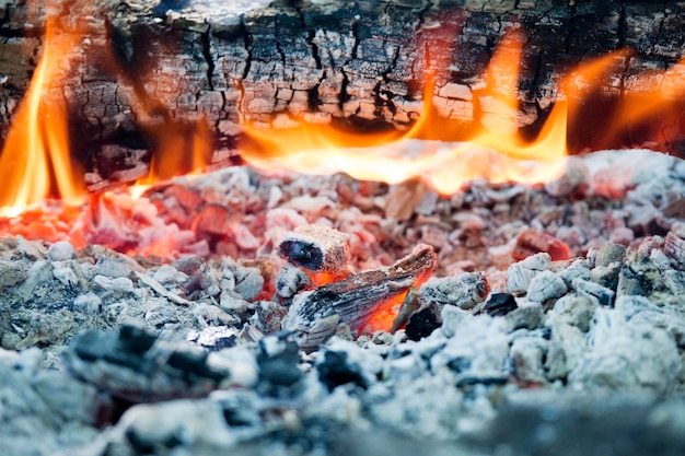 Nahaufnahme eines Lagerfeuers