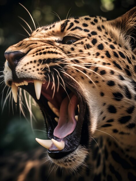 Nahaufnahme eines Leopardenporträts
