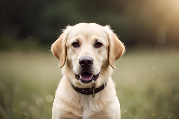Nahaufnahme eines niedlichen Labradors mit Bokeh-Hintergrund