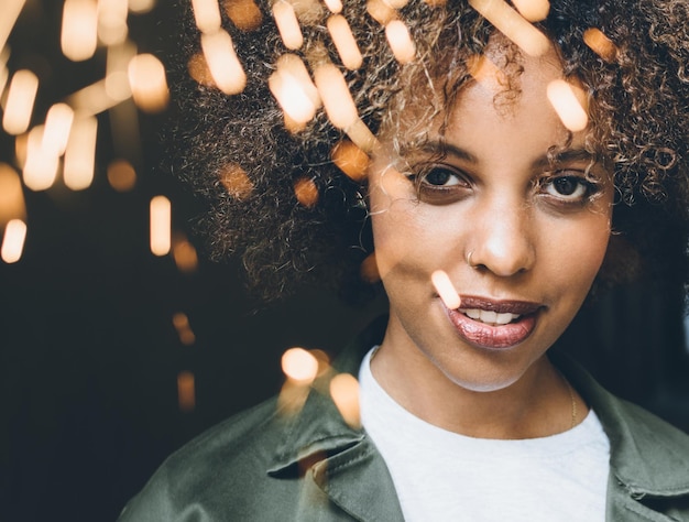 Foto nahaufnahme eines portraits einer frau