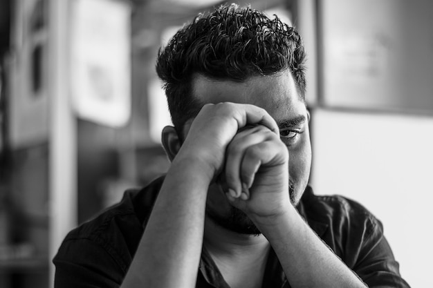 Nahaufnahme eines Portraits eines Mannes