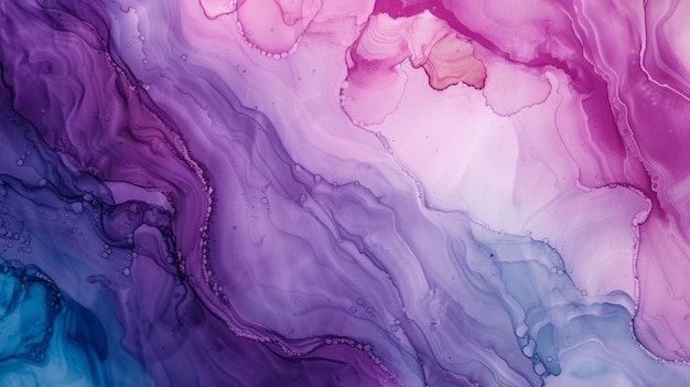 Nahaufnahme eines purpur-blauen Flüssigmalerei-Hintergrunds