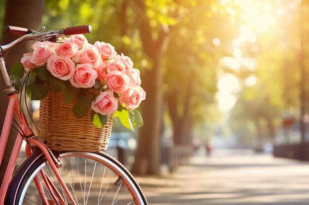 Nahaufnahme eines Rosenstraußes mit einem Vintage-Handventilator