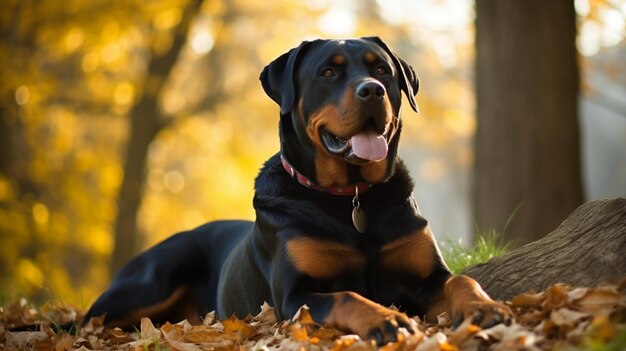 Nahaufnahme eines Rottweiler-Hundes