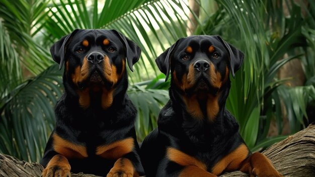 Nahaufnahme eines Rottweiler-Hundes