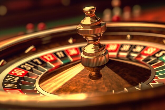 Nahaufnahme eines Roulette-Rades in einem Casino