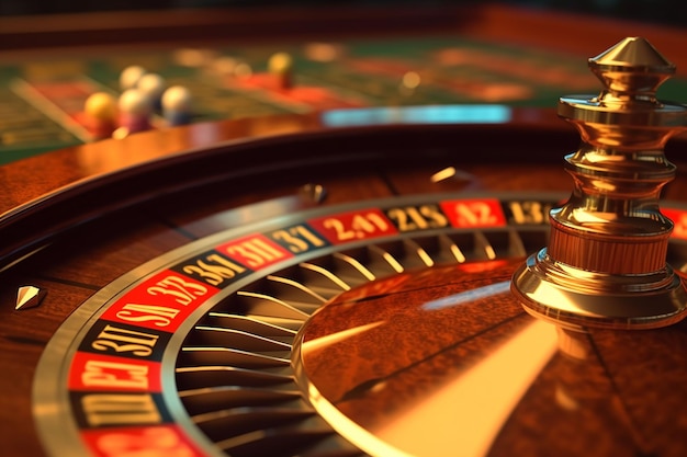 Nahaufnahme eines Roulette-Rades in einem Casino