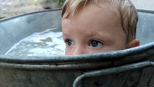 Foto nahaufnahme eines süßen babys