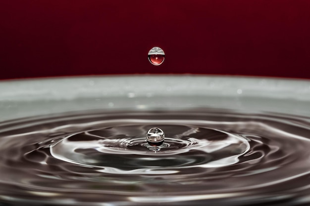 Nahaufnahme eines Wassertrops