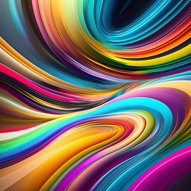 Foto nahaufnahme farbenfroher regenbogen-splash-hintergrund digitale kunstwerke