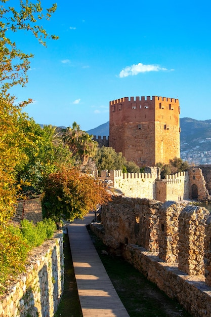 Nahaufnahme Foto von Alanya Antalya Red Tower