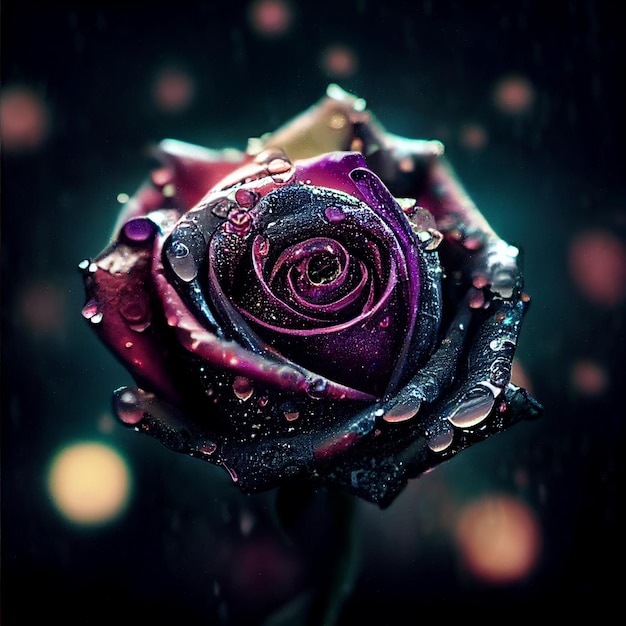 Nahaufnahme Makro-Zoom Schöne Rose hochdetaillierte hyper real