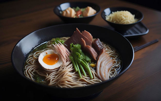 Nahaufnahme Ramen japanisches Essen