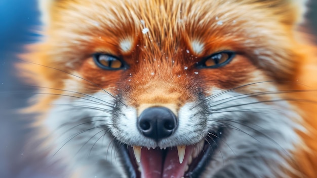 Nahaufnahme von Angry Fox Hintergrund