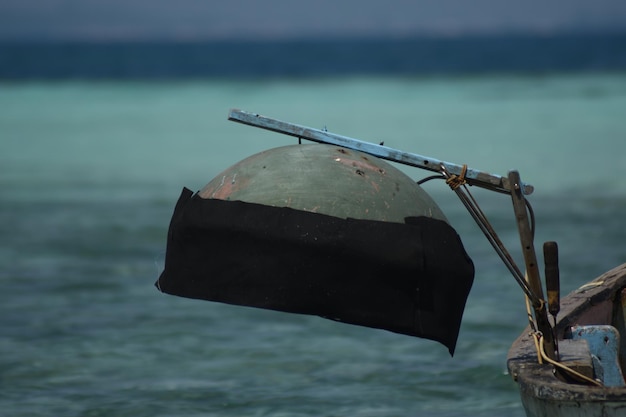 Foto nahaufnahme von ausrüstung auf einem seeschiff