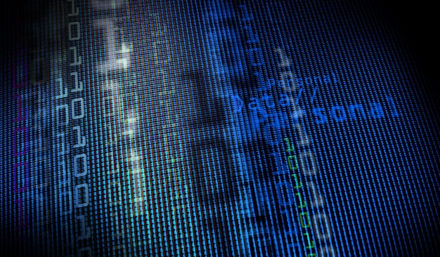 Nahaufnahme von Binärcodes