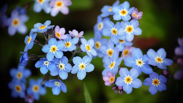 Foto nahaufnahme von blau blühenden pflanzen