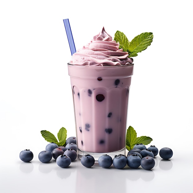 Nahaufnahme von Blaubeer-Smoothies, perfekt für einen Getränkekatalog