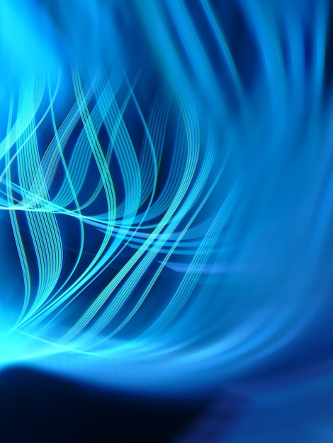 Nahaufnahme von blauen Lichtspuren