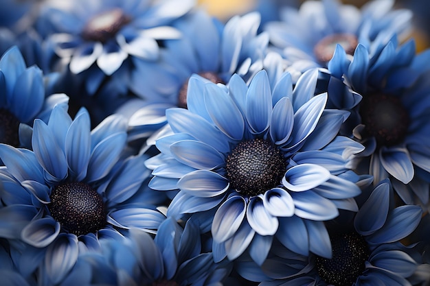 Nahaufnahme von blauen Sonnenblumen