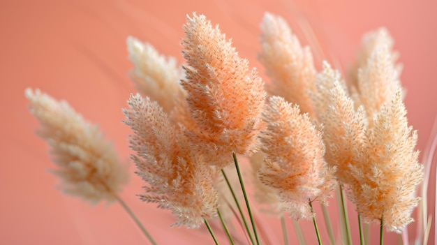 Nahaufnahme von Blumen auf rosa Hintergrund Makrofotografie