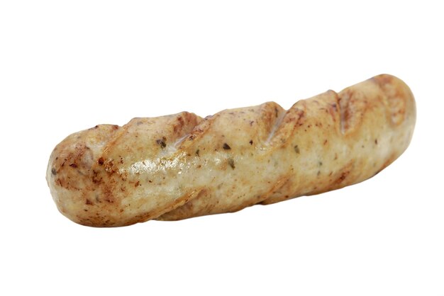 Nahaufnahme von Brot vor weißem Hintergrund