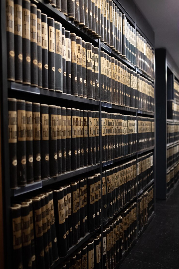 Foto nahaufnahme von büchern im regal