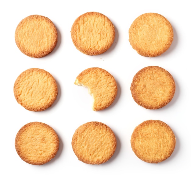 Foto nahaufnahme von cookies vor weißem hintergrund