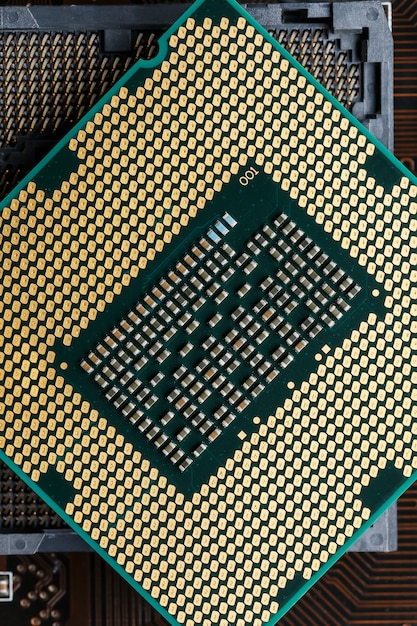 Nahaufnahme von CPU Chip Processor