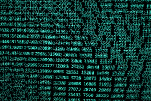 Nahaufnahme von Daten auf einem Computermonitor