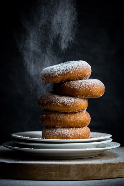 Foto nahaufnahme von donuts