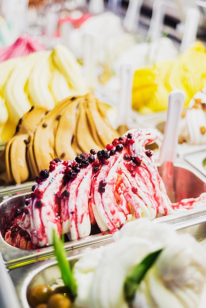Nahaufnahme von Eiscreme