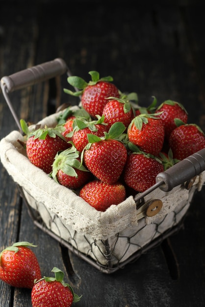 Foto nahaufnahme von erdbeeren