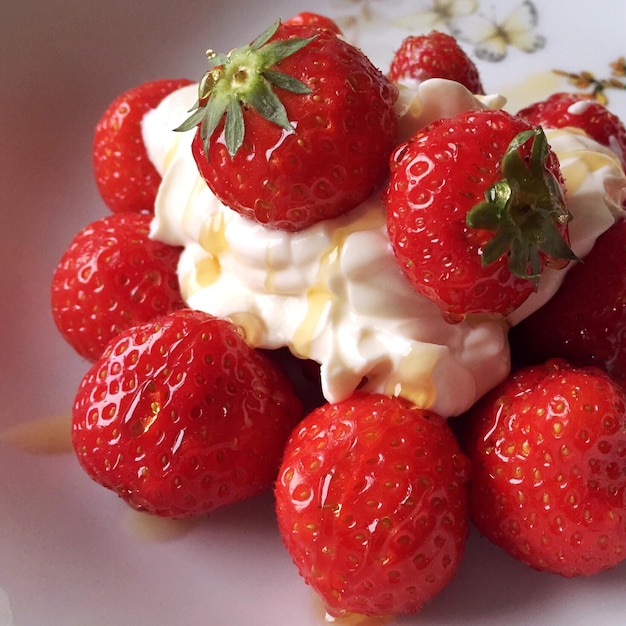 Nahaufnahme von Erdbeeren