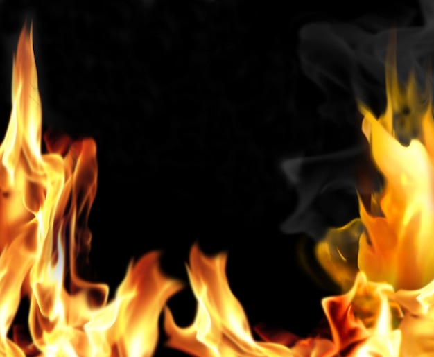 Nahaufnahme von Feuer und Flammen