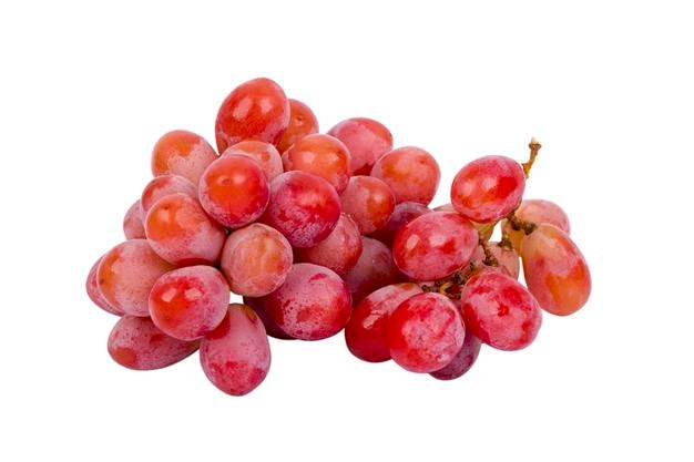 Nahaufnahme von frischen Beeren gegen weißen Hintergrund