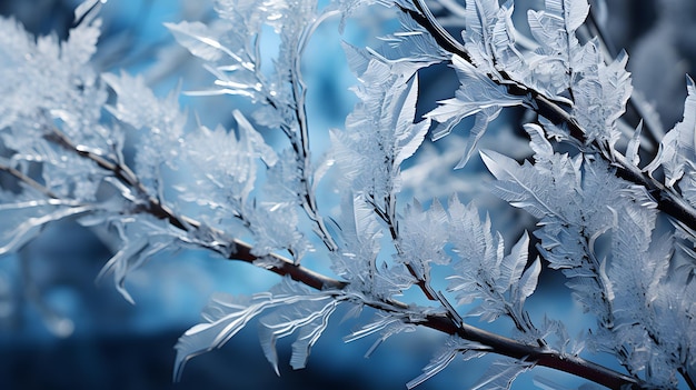 Nahaufnahme von Frostmustern, die sich auf einer Fensterscheibe bilden, Winterkunstwerk der Natur