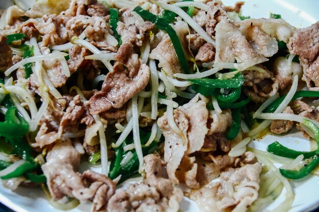 Nahaufnahme von gekochten Spaghetti