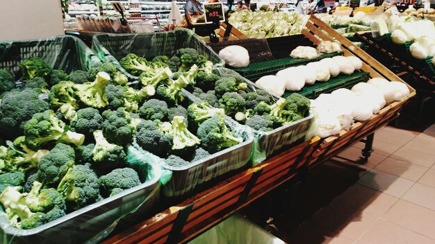 Foto nahaufnahme von gemüse zum verkauf auf dem markt