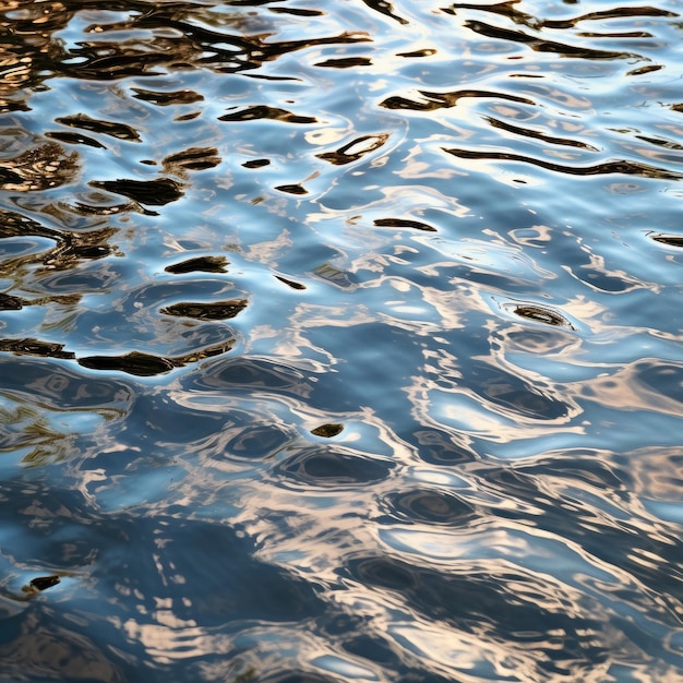 Nahaufnahme von gewelltem Wasser auf einem Teich