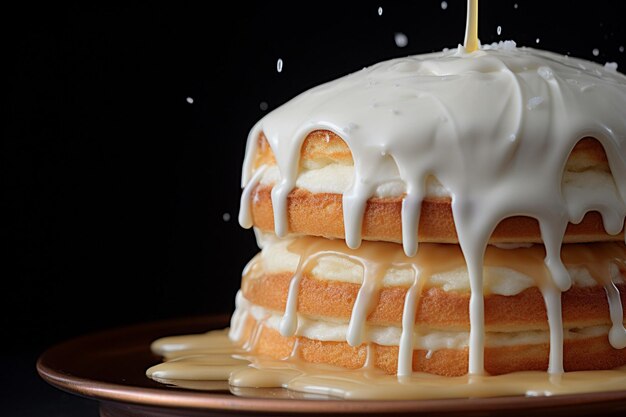 Nahaufnahme von Glasur auf einem Bundt-Kuchen