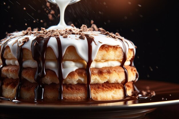 Nahaufnahme von Glasur auf einem Bundt-Kuchen