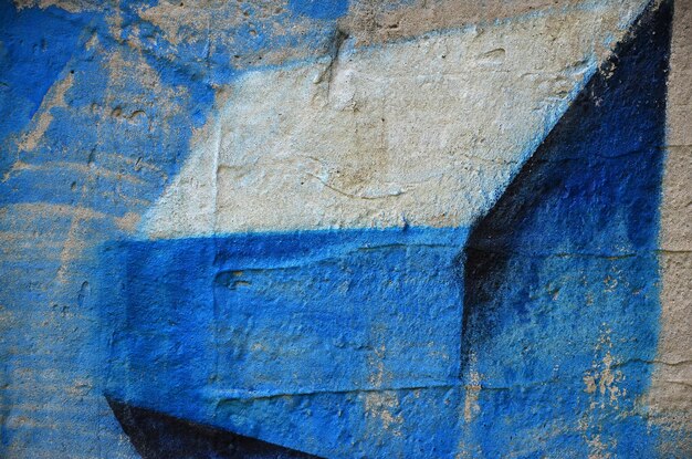 Nahaufnahme von Graffiti-Zeichnungsdetails Hintergrundbild zum Thema Street Art und Vandalismus Textur der mit Aerosolfarben bemalten Wand
