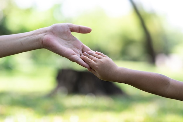 Foto nahaufnahme von hand in hand